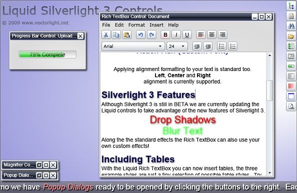 New Silverlight 3 Controls Demo