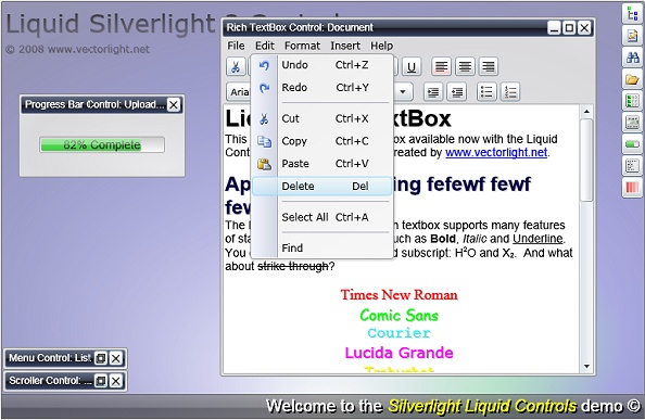 New Silverlight Controls Demo