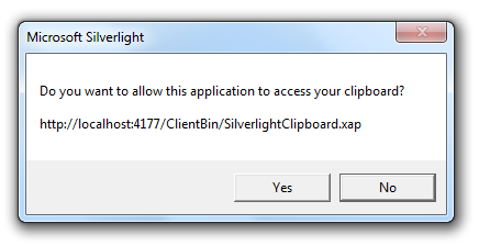 Silverlight Clipboard Warning Dialog
