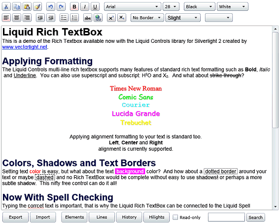 Silverlight Rich TextBox Control