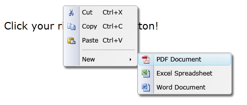 Right Click Context Menus